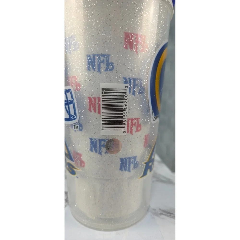 Vintage 1990s - NFL St. Louis Rams -‎ Glitter Tumbler